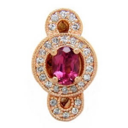 AC852 14K PINK GOLD & DIAMOND SLIDE 